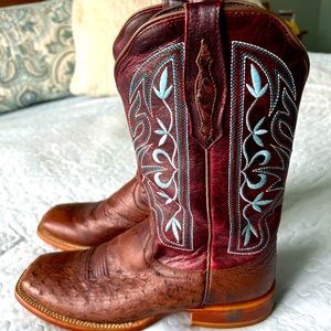 Tony Lama Genuine Ostrich Boots Size 10